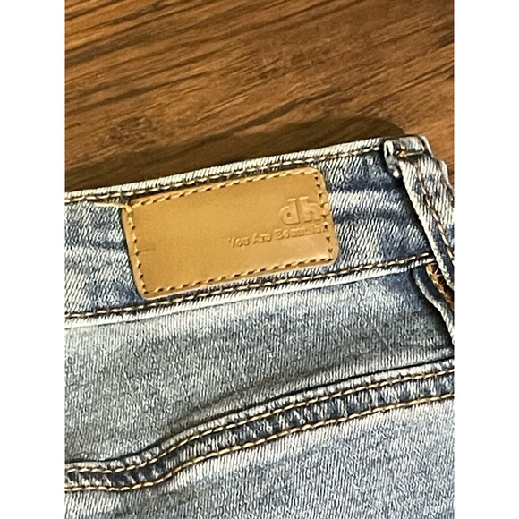 Dollhouse Women's Juniors Size 11 Blue Skinny Distressed Stone Wash Stretch Jean - Picture 7 of 7